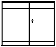 Horizontální hluboký Garážová vrata dvoukřídlá